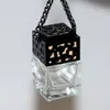 Cube parfymflaskbil hängande 5 ml parfym luftfräschare för eteriska oljor bil diffusor flaska tom glasflaska A034651076