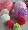 Flower ball 16Inch Wedding silk Pomander Kissing Ball decorate flower artificial flower for wedding garden market table centerpiece