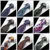 Diseñador Mens Ties 38 Diseño de seda corbata de 8 cm de tela escocesa Lazos rayados para los hombres de negocios formal del banquete de boda Gravatas