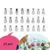 Munstycken set cookie glass mun set grädde konfektyr bakverk munstycke bakning cupcake tårta dekorationsverktyg