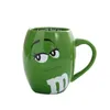m&m beans coffee mugs tea cups and mugs cartoon cute expression mark large capacity drinkware Christmas gift Y200104