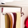 Kitchen Bathroom Hanging Stainless Steel Towel Rack Cabinet Door Towel Over Holder Drawer Hook Storage Scarf Hanger
