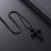 IJD12236 Cool Men Cremation Cross Necklace Funeral Casket for Ashes Holder Stains Stains Steel Cremation Funnel GI253W
