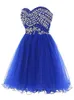 Sweet 15 Dresses Short Rhinestone Beaded Ball Gown Prom Dresses Sweetheart Puffy Tulle Homecoming Dress for Juniors