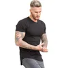 Novo Design Mens muscular T shirt musculação aptidão homens tops ginásio singlets Plus Size grande Camiseta de Algodão de Manga Curta Tshirt