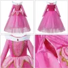 Mädchen Dornröschen Prinzessin Kostüm Kinder Drop Shoulder Dornröschen Festzug Partykleid Halloween Fancy Dress Up Kleidung als Geschenk