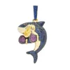 Fashion boxing shark diamonds pendant necklaces for men women blue luxury cartoon animal pendants 18k gold plated copper zircon je234J