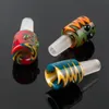 Acessórios para fumantes tigela de vidro colorido 14 mm 18mm macho com erva de tabaco para cachimbo de água de cachimbo de tabaco