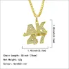 2019 Personlig Alloy Ak47 Gun Pendant Halsband Iced Out Rhinestone Långkedja Silver Guld Halsband Kvinnor Män Hip Hop Smycken