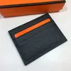 Genuine Cow Leather ID Card Holder Candy Color Bank Credit Card Gift Box Multi Slot Slim Card Case 2021 New Fashion Coin Purse Pou256A