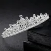 Bruids Tiara's met Steentjes Bruiloft Sieraden Meisjes Headpieces Verjaardag Partij Prestaties Pageant Crystal Tiaras Bruiloft Accessoires BW-DA007