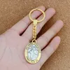 10pcs Keychain St Jude Thaddeus Preghi per noi in lega di fascino ciondoli ciondoli chiave anello di protezione di viaggio gioielli fai da te A-550F