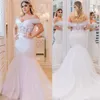 2020 vestidos de novia de ilusión africana con cuentas vestido de novia de sirena de talla grande Sexy novia trompeta sin espalda túnica de mari￩e Arabia Saudita