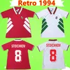 1994 bułgaria Retro koszulki piłkarskie drużyny narodowej home away red white 94 Vintage koszulka piłkarska STOICHKOV IVANOV ANDONOV