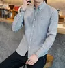 mens designer dress shirts New Pure Color Men Business Casual dress shirt Male Long Sleeve Shirts