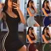 Summer Dress Bodycon Womens Charm Fashion Mini Dress Short Dress Club ärmlösa Girls Hip Wrap kjol