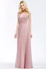 Newest Lace Chiffon Evening Elegant Sleeveless A Line V Neck Sequins Beaded Top Prom Gowns Bridesmaids Dress Cps912