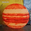 Iluminación personalizada Globo inflable modelo Júpiter simulado el planeta más grande del sistema solar Júpiter para decoración nocturna de fiesta