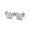 Luxury Design 925 Sterling Silver Ear Stud Eye of Maya Iced Out Zircon Charm Earring for Women