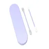 2Pcs Reusable Cotton Cleaning Swab Cosmetic Silicone Buds Swabs Double-headed Silicone Recycling Using Cotton Ear Stick