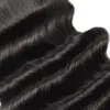 Ishow Bundles de cheveux humains profonds brésiliens avec fermeture Kinky Curly Straight 3/4 PCS avec dentelle frontale corps péruvien pour femmes de tous âges couleur noire naturelle 8-28 pouces