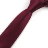 Burgundia Groom więzi Formalne męskie Dorywczo 7 cm Wedding Party Tie Klasyczny Tanie Wysokiej Jakości Krawat Dla Mężczyzn Darmowa Wysyłka Neck Krawat