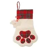 Weihnachtsstrümpfe Socken Candy Stocking Hanger Toys Süßigkeiten Geschenkbeutel Bärentatze Schneeflocke Socken Christbaumschmuck Dekoration EEA497