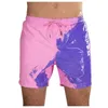 Magische Änderung Farbe Strand Shorts Männer Badehose Bademode Schnell Trocknende Bade Shorts Männer Temperatur Empfindliche Strand Schwimmen Shorts