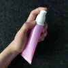 50g 50ml Rosa Branco Plástico PE macio tubos vazios Squeeze recarregáveis ​​cosmético Creme BB Emulsion Loção Recipientes de embalagem DHL livre