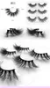 Nowy 3 Pairs Natural Długi Fałszywy 3D Mink Rzęsy Soft Mink Lashes Makeup Eyelash Exeves Eye Lashes