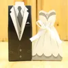 500pairs/lot 6 Styles Bride And Groom Dresses Wedding Candy Box Gifts Favor Boxes Wedding Birthday Event Party Supplies