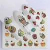 Nail Art Water Transfer Sticker Summer Fruit Strawberry Cake Mönster Tillbehör A987