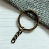 25mm DIY Metal Split Ring Blank Keyring Keychain Nickel Plated Keyfob Key Holder Rings Women Men Gold Bronze Round Key Chains Accessories