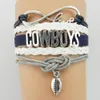 Multilayer Cowboys Letter Infinity Football Team Braided Bracelet Sports Bangle New 2661891