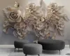 Beibehang peintures murales de papier peint personnalisé soie papillon fleurs gaufrée décoration murale chambre 3d salon canapé TV
