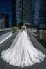 sweep train abiti da sposa vintage con applicazioni in pizzo lungo avvolgente abiti da sposa in tulle su misura plus size abito da sposa