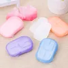 Tvålflingor Portable Health Care Hand Soap Flakes Paper Clean Soaps Sheet Leaves With Mini Case Home Travel Supplies9225802