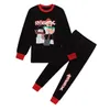 YouTube Game Kids Boys Grils Long Sleeve Christmas Pajamas Pyajamas Black Red PJS 613年フルプリントスリープウェア服Clo4956444