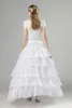 12004 Braut Petticoats Hochzeitszubehör 5 Schichten 4 Reifen Crinoline Weiße Blume Mädchen Kleid Bridal Princess Unterkirt für Ballkleid