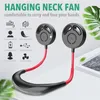 Bladless Neck Fan USB Gadgets Portable Neckband Fläktar Hand Gratis Personlig Mini Sport Neckfan 3 Justerbar hastighet för sportresor utomhus