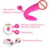 Yeain Silicone papillon vibrateur télécommande 10 vitesses sangle sur point G culotte vibrante chauffage vibrateur jouets sexuels pour femme