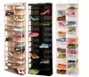 Household Useful 26 Pocket Shoe Rack Storage Organizer Holder, Folding Door Closet Hanging Space Saver with 3 Color