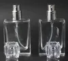 30ml fyrkantig glas parfymflaska 30ml kosmetisk tom flaska dispensering munstycksspray flaskor OPP-paketet