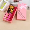 Gold Rose Soap Flower Gift Box Valentines Day Mothers Day Wedding Anniversary Party Gift 12pcs Soap Flower Set