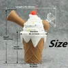Eispfeifenkegel Silikon rauchende Handpfeifen mit Glas dicke Schüssel Ölbrenner Wasser einzigartige Percolator Bong für 420