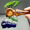 Coloured ear pipe Wholesale Bongs Oil Burner Pipes Water Pipes Glass Pipe Oil Rigs Smoking Free Shipping