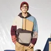 Męskie bluzy bluzy US Rozmiar Mężczyźni Kobieta Hip Hop Patchwork Casual 2021 Jesień Zima Koreański Ubrania Zagęścić Ciepłe Streetwear