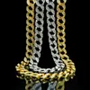 Iced Out Chains Hip Hop Biżuteria Mężczyźni Bling Rhinestone Kryształ Diament Złoty Silver Miami Cuban Link Łańcuch Mężczyzna Naszyjniki Biżuteria
