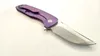 최신 디자인 John Barker Custom Knives Violet Dragon Scale Hokkaido Flipper M390 Blade TC4 Titanium Folding Knife Tactical Outdoor Col253H