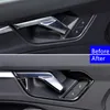 Stylizacja samochodów Wewnętrzna klamka Drzwiowa Dekoracyjne Naklejki na Audi Q3 2019 Akcesoria doorknob ze stali nierdzewnej